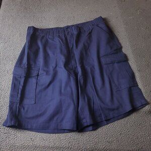 Boulder Creek Trading Cargo Shorts Big Tall Mens Size 2XL Blue Chino Khaki Cotto